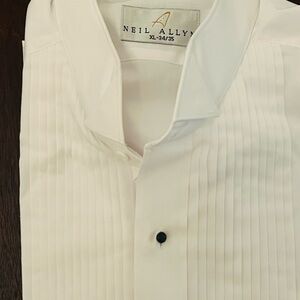 NWT Men's White Tux Dress Shirt XL